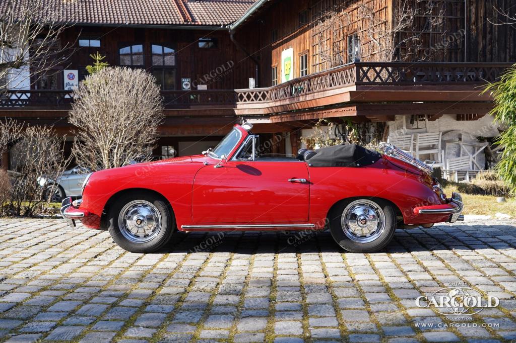 Cargold - Porsche 356 B Super 90 Cabriolet - Zertifikat, Chromfelgen  - Bild 24