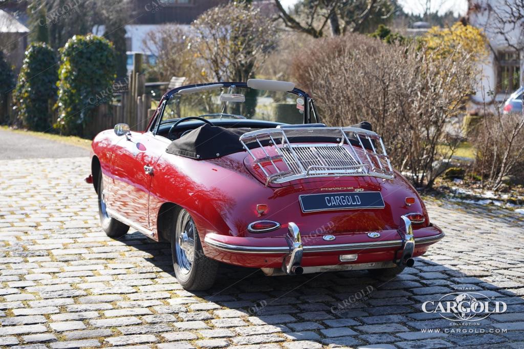 Cargold - Porsche 356 B Super 90 Cabriolet - Zertifikat, Chromfelgen  - Bild 2