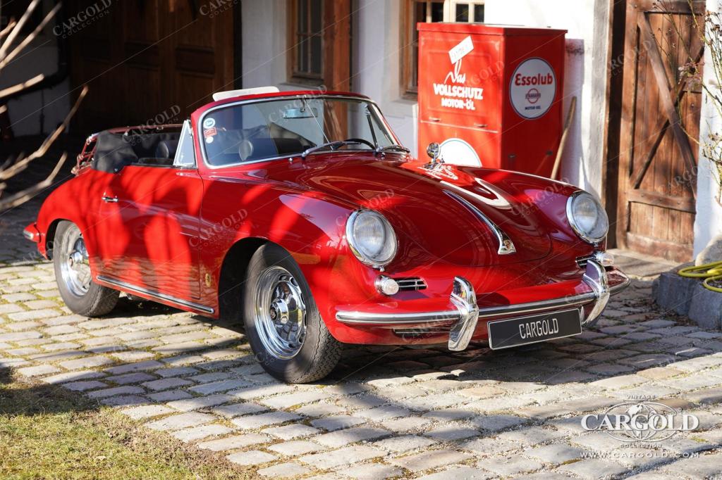 Cargold - Porsche 356 B Super 90 Cabriolet - Zertifikat, Chromfelgen  - Bild 7